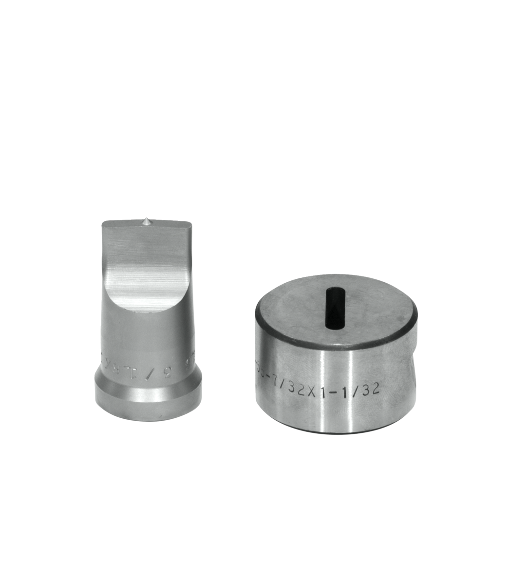 3/16x1 Oblong Punch & Die Set with Key-Way