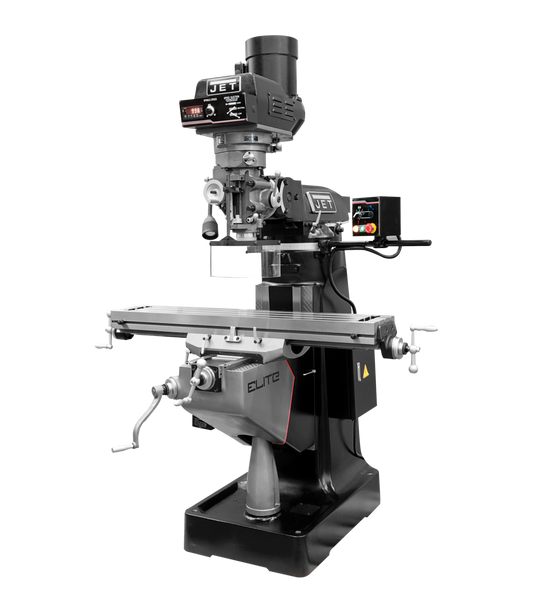 EVS-949 Mill with 3-Axis ACU-RITE 203 (Knee) DRO and X, Y, Z-Axis JET Powerfeeds and USA Powered Draw Bar