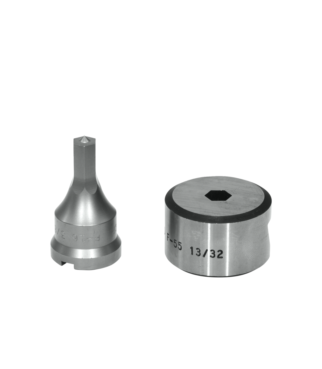 3/8" Hex Punch & Die Set with Key-Way