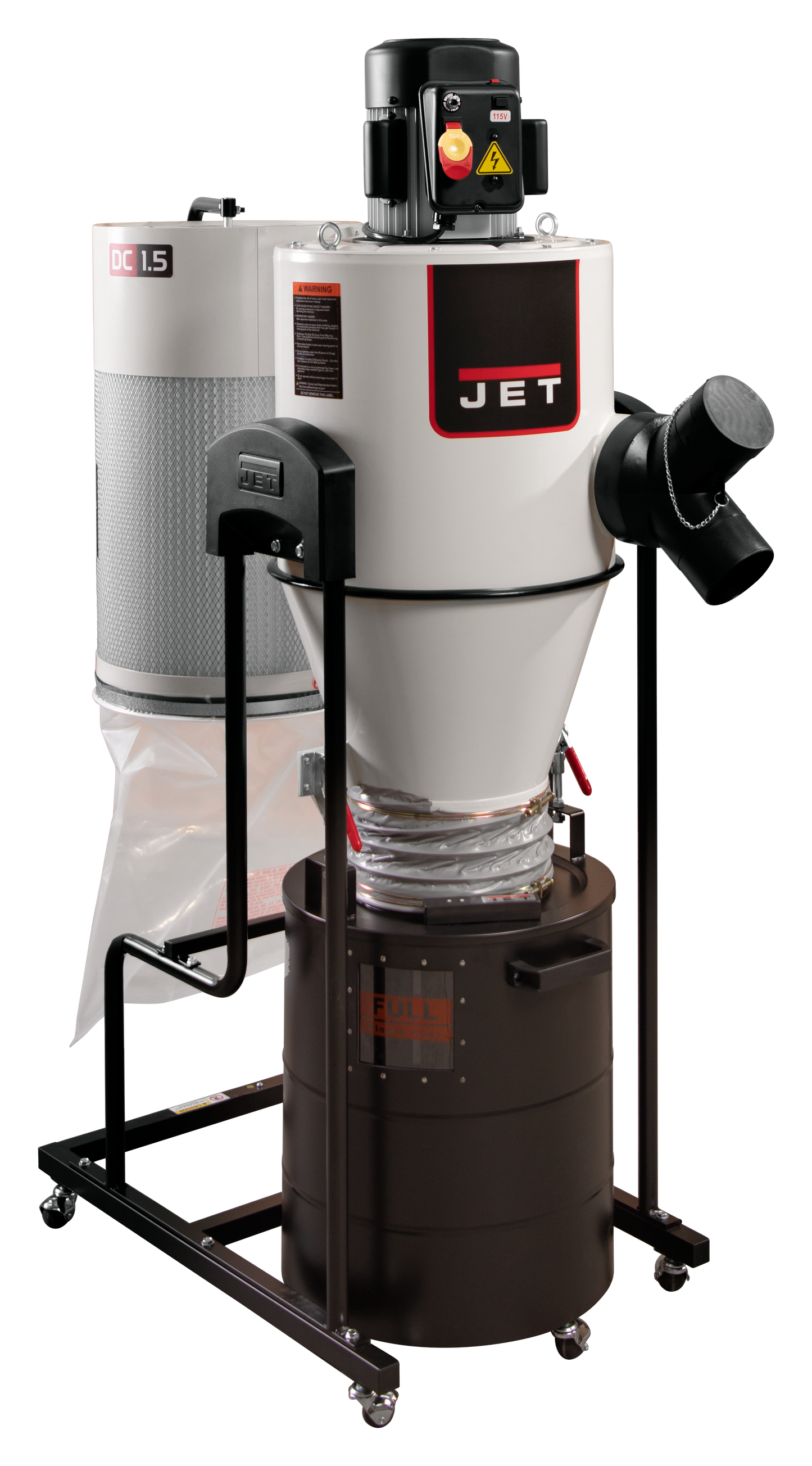 JCDC-1.5 Cyclone Dust Collector, 1.5HP 1PH 115V