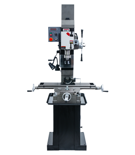JMD-45VSPF Variable Speed Square Column Geared Head Mill Drill with Newall NMS300 2 Axis DRO