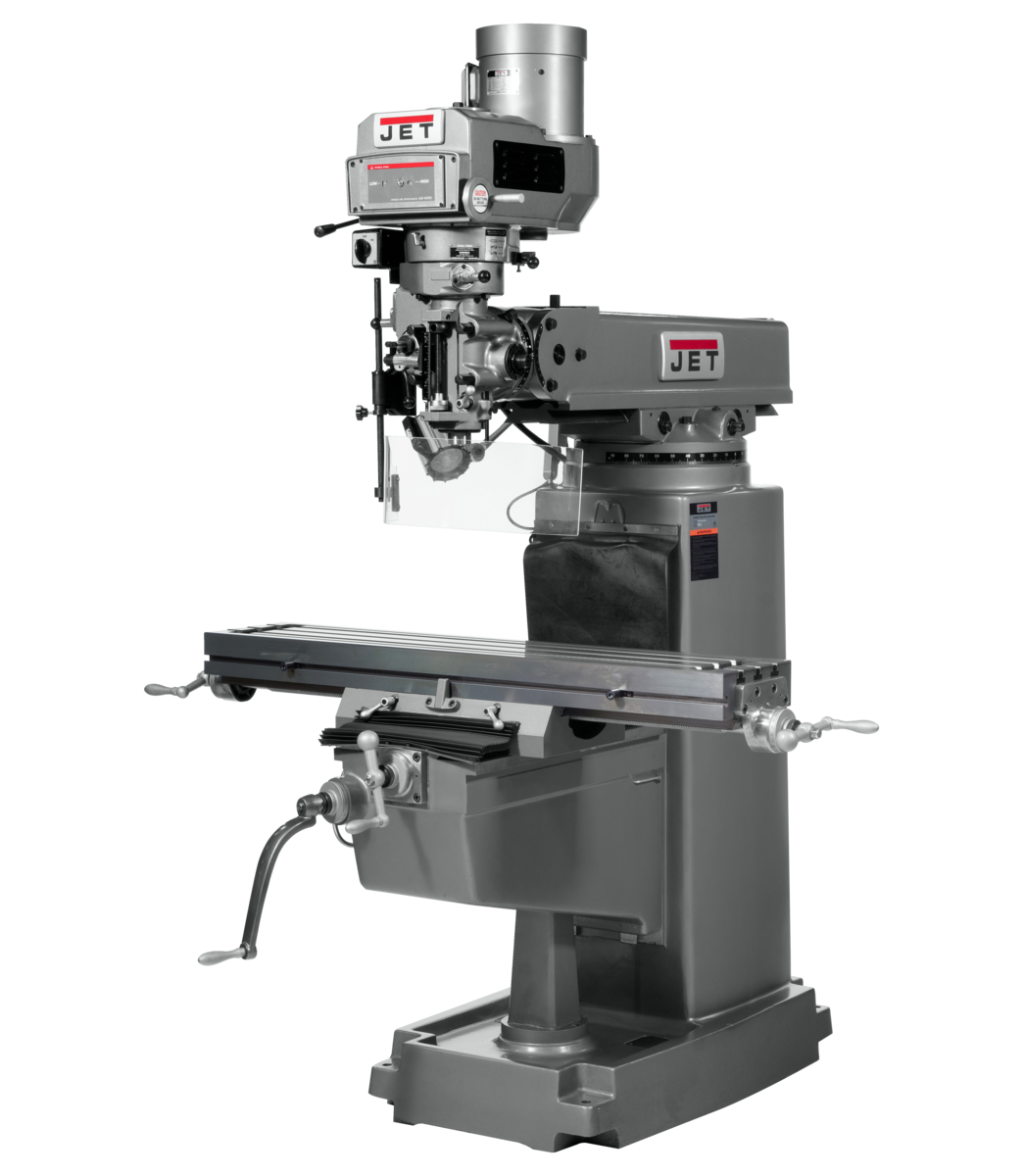 JTM-1050VS2 Mill With 3-Axis ACU-RITE 203 DRO (Quill) With X, Y and Z-Axis Powerfeeds