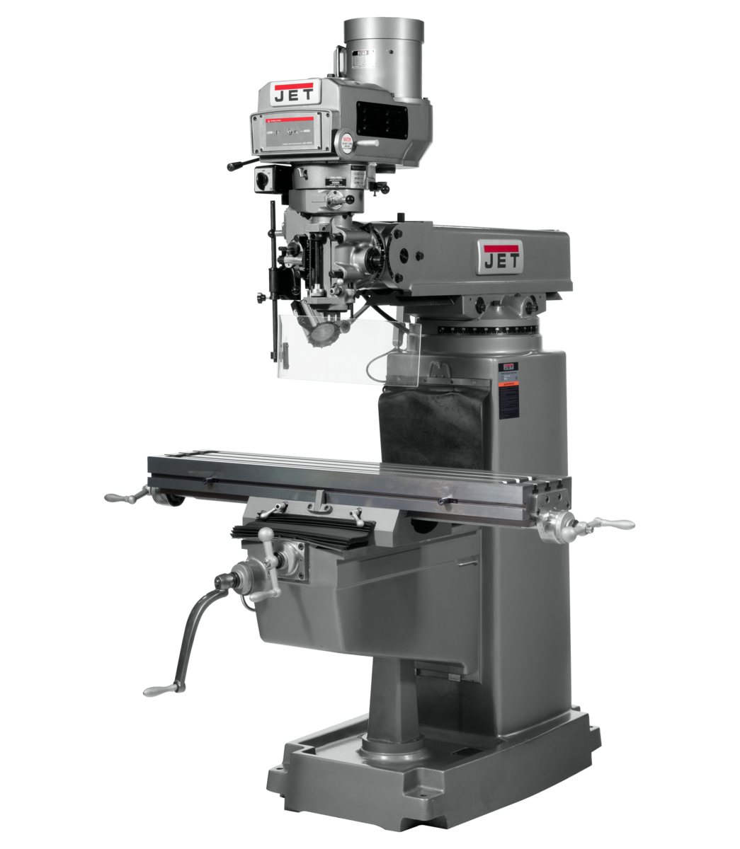 JTM-1050VS2 Mill With 3-Axis ACU-RITE 203 DRO (Quill) With  X and Y-Axis Powerfeeds