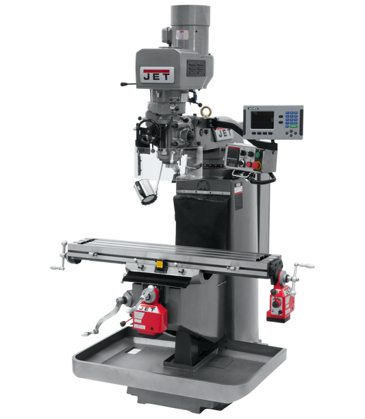 JTM-949EVS Mill With 3-Axis Acu-Rite 203 DRO (Quill) With X and Y-Axis Powerfeeds