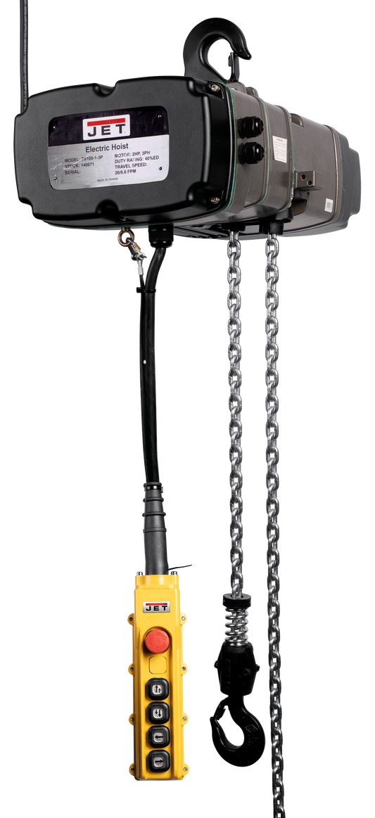 TS100-020 1T Electric Hoist 20' Lift 3 PH