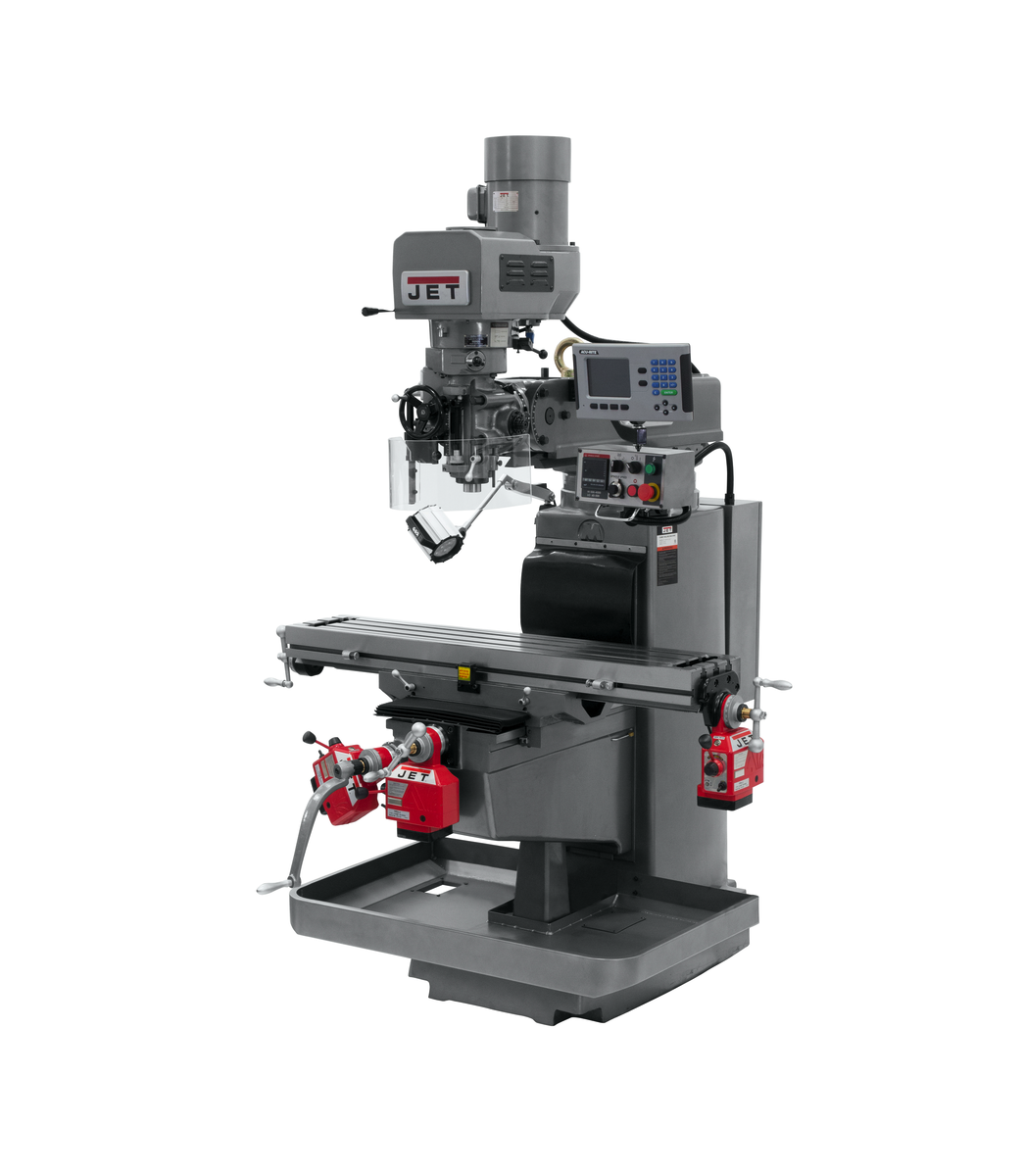 JTM-1050EVS2/230 Mill With 3-Axis Acu-Rite 203 DRO (Knee) With X, Y and Z-Axis Powerfeeds