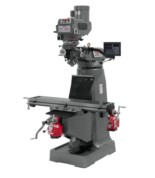 JTM-4VS Mill With 3-Axis Newall DP700 DRO (Quill) With X and Y-Axis Powerfeeds