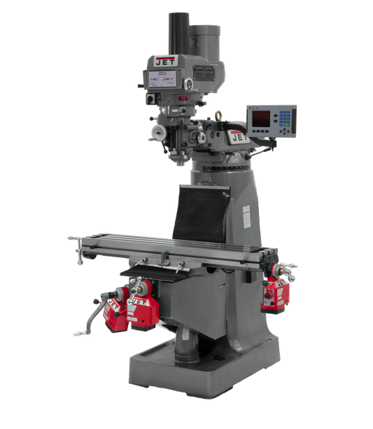 JTM-4VS Mill With Acu-Rite 203 DRO With X, Y & Z-Axis Powerfeeds With Air Powered Draw Bar