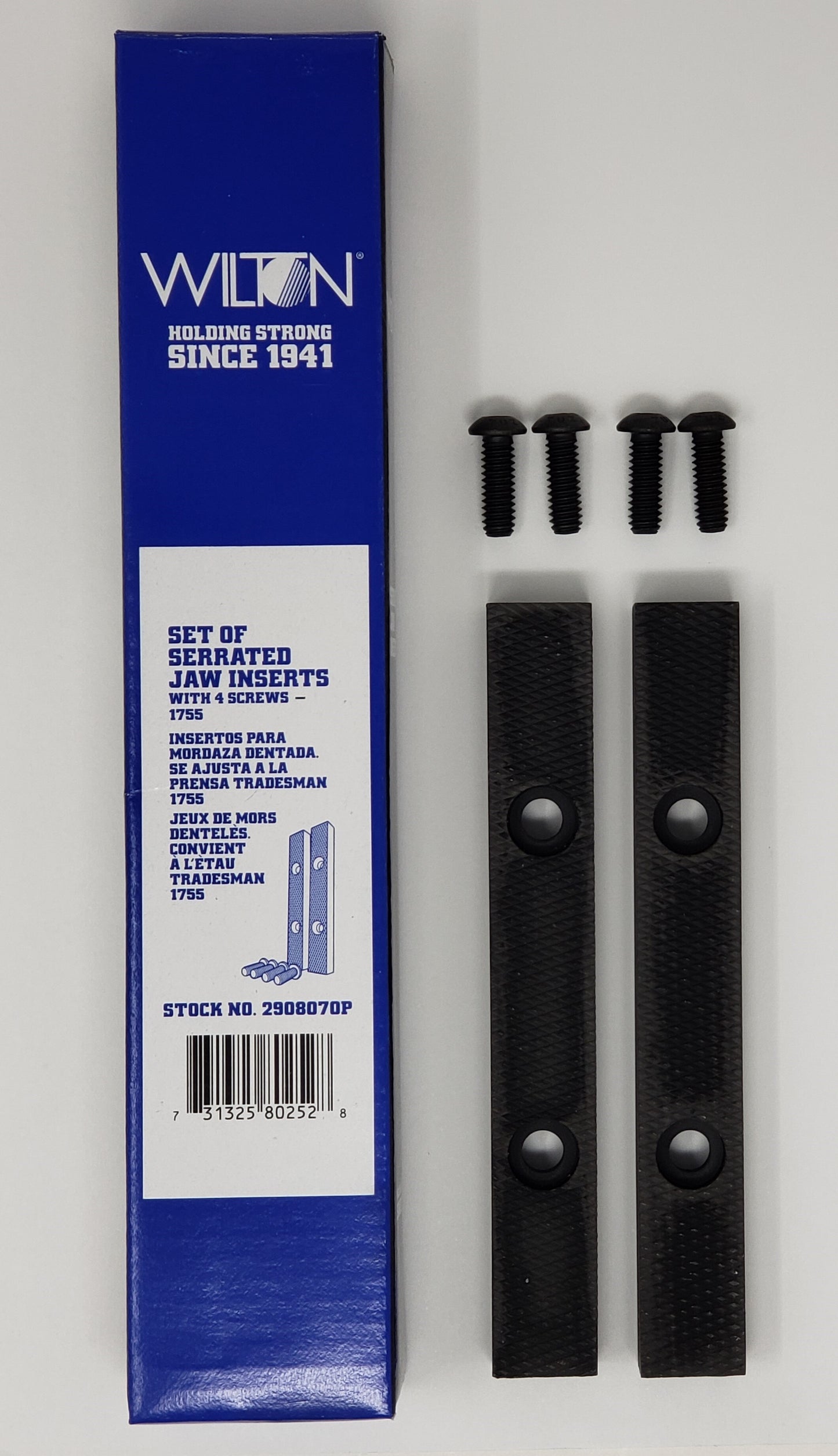 Set of Serrated Jaw Inserts w/ 4 Screws, 1755, Boxed