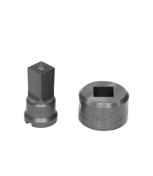 11/16" Square Punch & Die Set with Key-Way