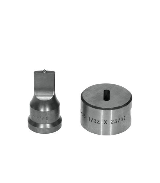 3/16x3/4 Oblong Punch & Die Set with Key-Way
