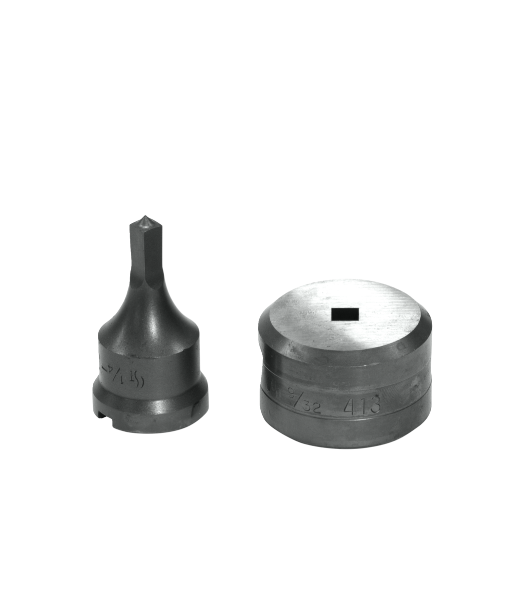 1/4" Square Punch & Die Set with Key-Way
