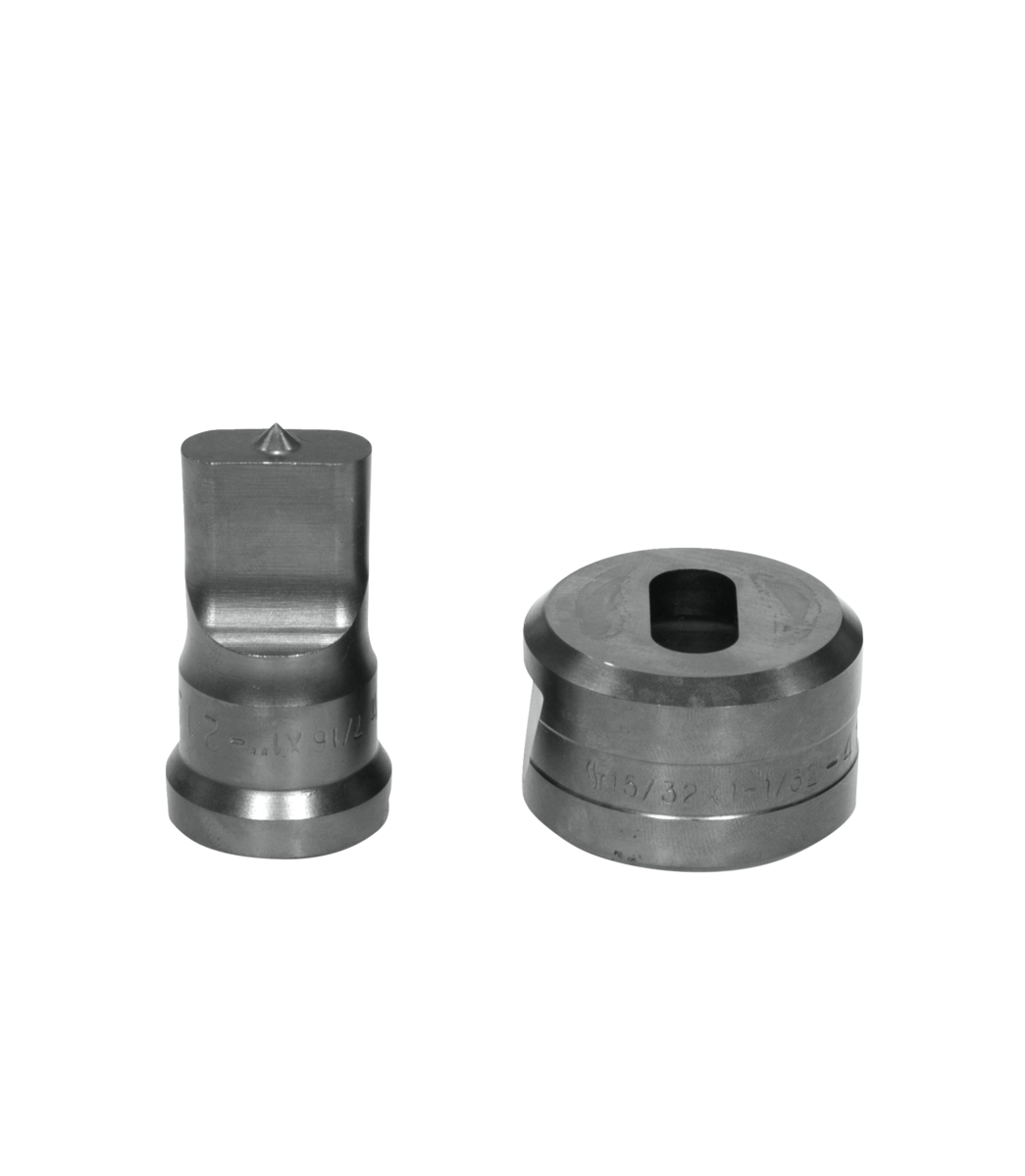 7/16x1 Oblong Punch & Die Set with Key-Way