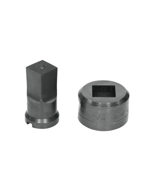 25/32" Square Punch & Die Set with Key-Way