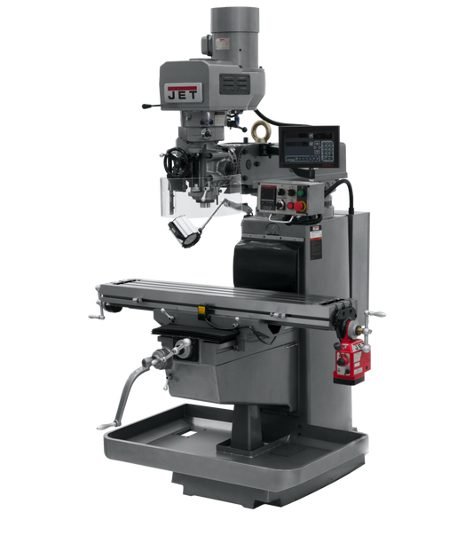 JTM-1050EVS2/230 Mill With 3-Axis Newall DP700 DRO (Quill) With X-Axis Powerfeed