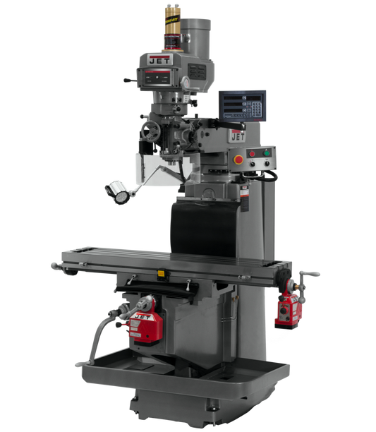 JTM-1254RVS With Newall DP700 3X (Q) DRO,  X & Y Powerfeeds & Air Power Drawbar