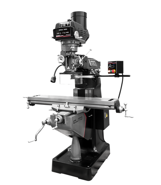 ETM-949 Mill with 3-Axis ACU-RITE 300 (Knee) DRO and Servo X, Y-Axis Powerfeeds and USA Air Powered Draw Bar