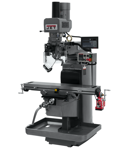JTM-1050EVS2/230 Mill With 3-Axis Newall DP700 DRO (Quill) With X-Axis Powerfeed and Air Powered Dra