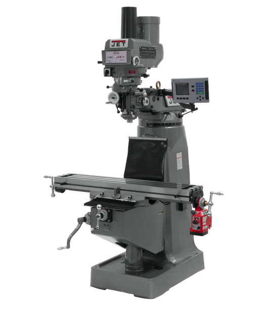 JTM-4VS Mill With 3-Axis ACU-RITE 203 DRO (Quill) With X-Axis Powerfeed and Power Draw Bar