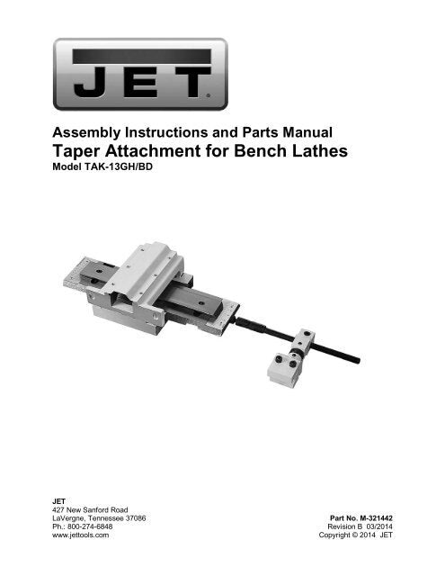 Taper Attachment for BDB & GHB Bench Lathes