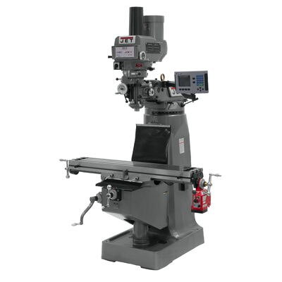 JTM-4VS Mill With ACU-RITE 203 DRO With X-Axis Powerfeed and Power Draw Bar