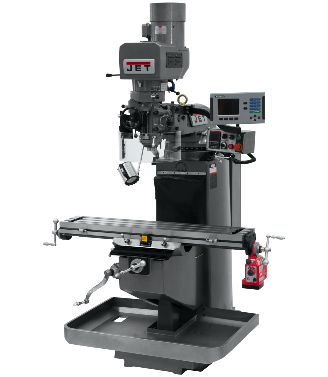 JTM-949EVS Mill With 3-Axis Acu-Rite 203 DRO (Knee) With X-Axis Powerfeed