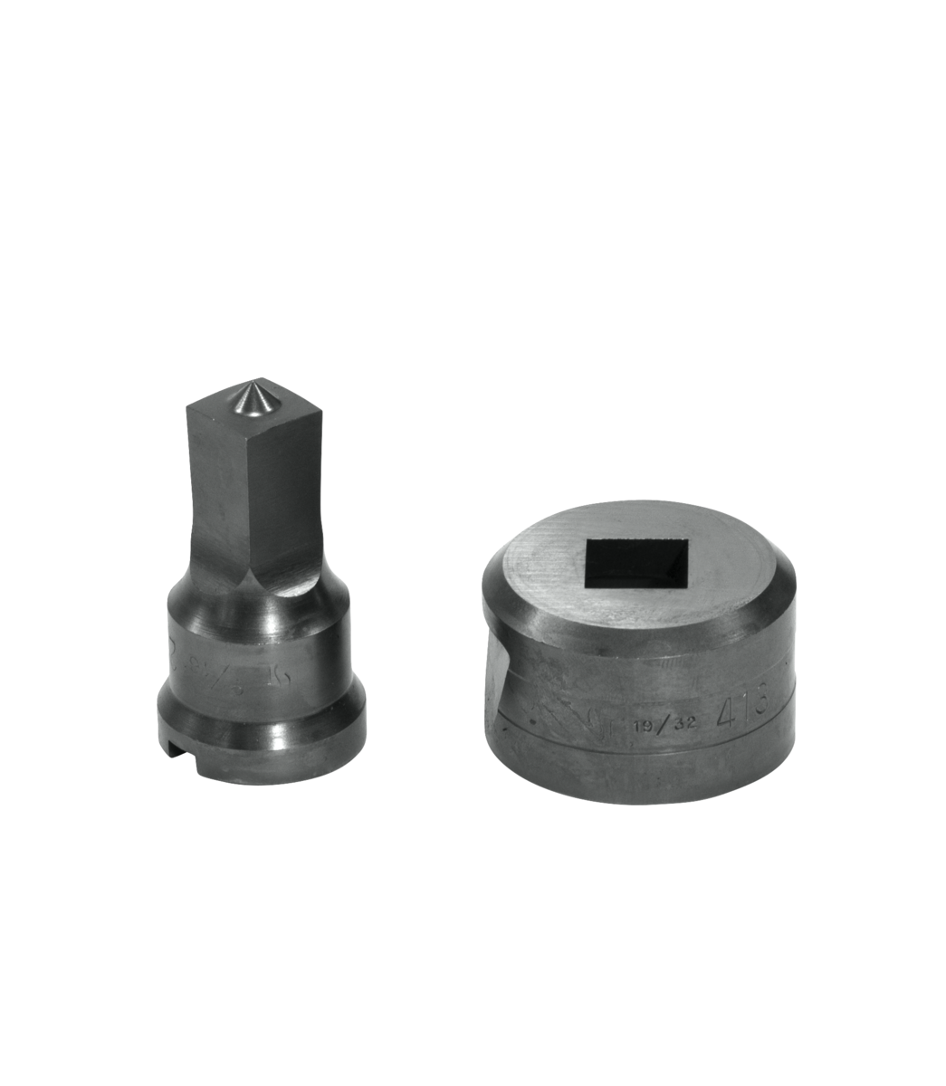 9/16" Square Punch & Die Set with Key-Way