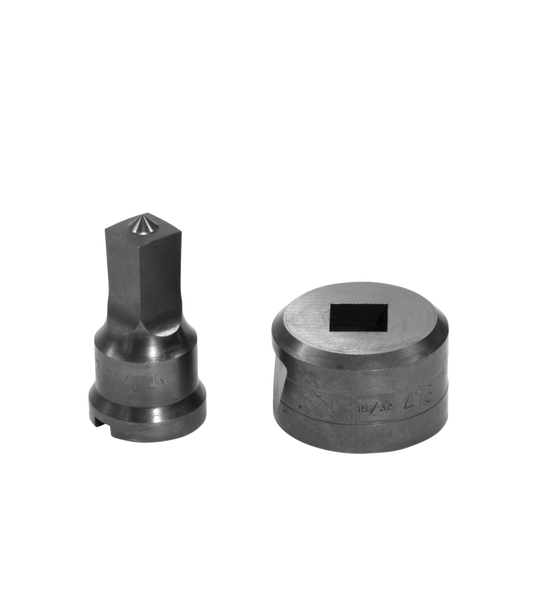 9/16" Square Punch & Die Set with Key-Way