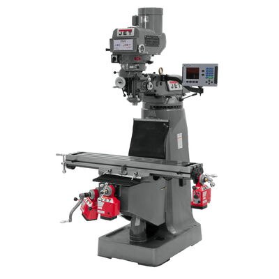 JTM-4VS Mill With 3-Axis ACU-RITE 203 DRO (Quill) With X,Y and Z-Axis Powerfeeds