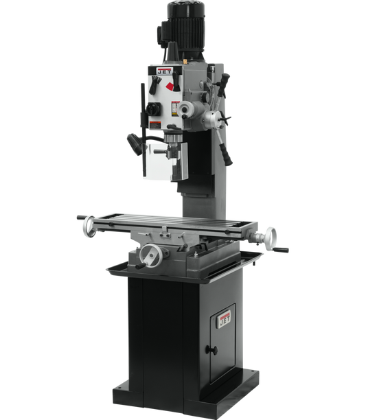 JMD-45GHPF Geared Head Square Column Mill Drill with Power Downfeed with DP700 2 Axis DRO