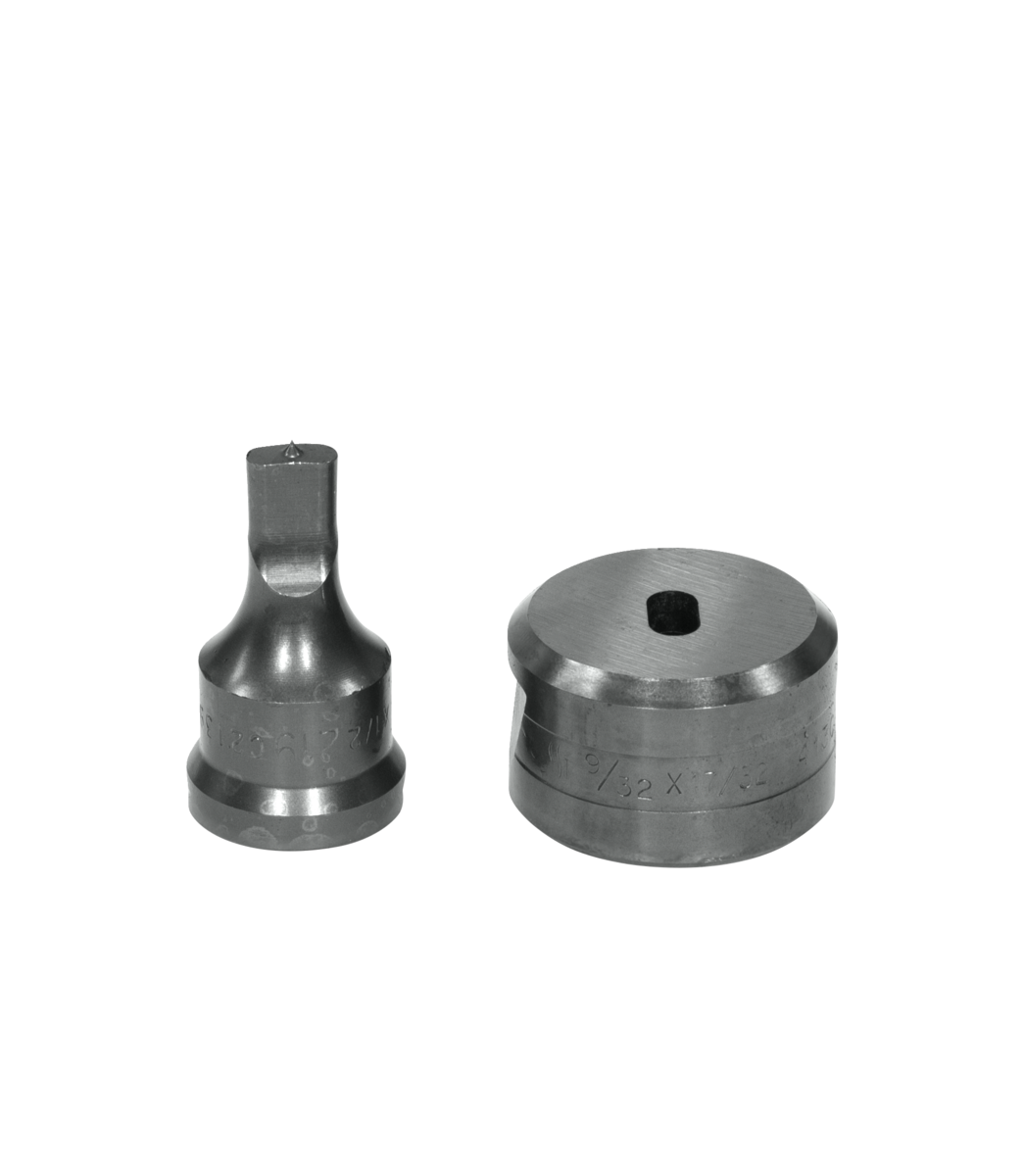 1/4x1/2 Oblong Punch & Die Set with Key-Way