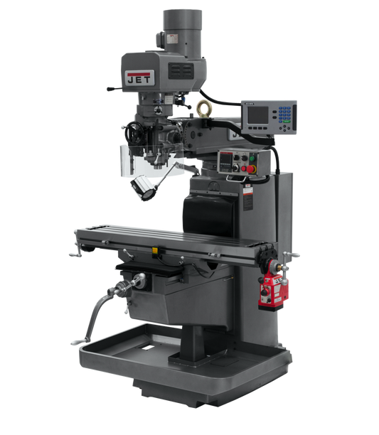 JTM-1050EVS2/230 Mill With 3-Axis Acu-Rite 203 DRO (Quill) With X-Axis Powerfeed