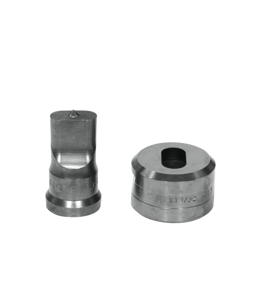 1/2x1 Oblong Punch & Die Set with Key-Way