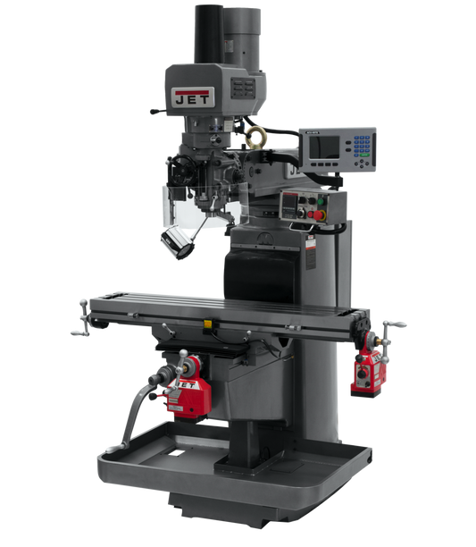 JTM-1050EVS2/230 Mill With 3-Axis Acu-Rite 203 DRO (Quill) With X and Y-Axis Powerfeeds and Air Pow