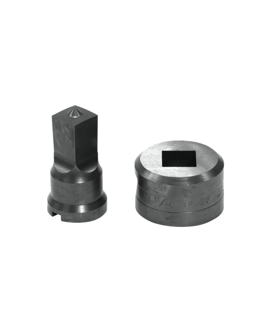 21/32" Square Punch & Die Set with Key-Way