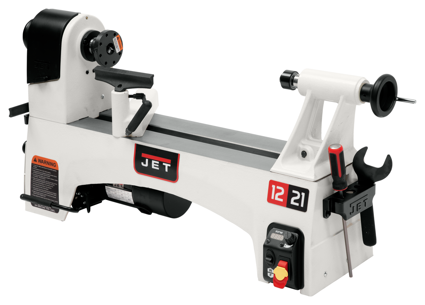 JWL-1221VS 12'' x 21'' Variable Speed Wood Lathe, 1HP, 115V