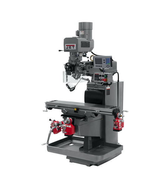 JTM-1050EVS2/230 Mill With 3-Axis Acu-Rite 203 DRO (Quill) With X, Y and Z-Axis Powerfeeds