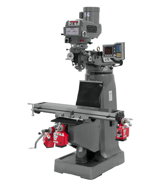JTM-4VS Mill With 3-Axis ACU-RITE 303 DRO (Knee) With X, Y and Z-Axis Powerfeeds